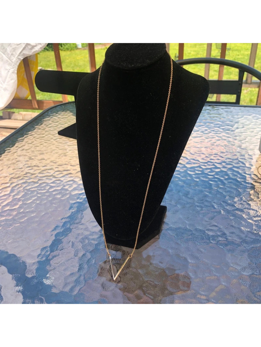 Aldo Vintage Women's Gold Tone Chain "V" Necklace